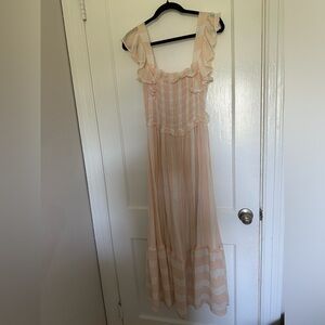 Ruffled Striped Maxi Dress